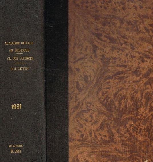 Bulletin de la classe des sciences. 5e serie tome XVII, 1931 - copertina