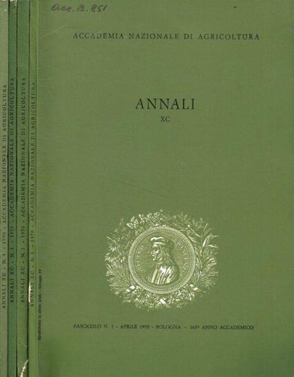 Annali XC. Accademia Nazionale di Agricoltura. 163°anno accademico , 1970 - copertina