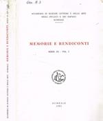 Accademia di scienze lettere e belle arti degli zelanti e dei dafnici. Memorie e rendiconti serie III- vol.I, 1981