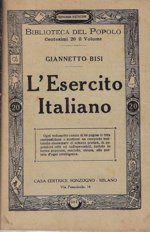 L' esercito italiano - Giannetto Bisi - copertina