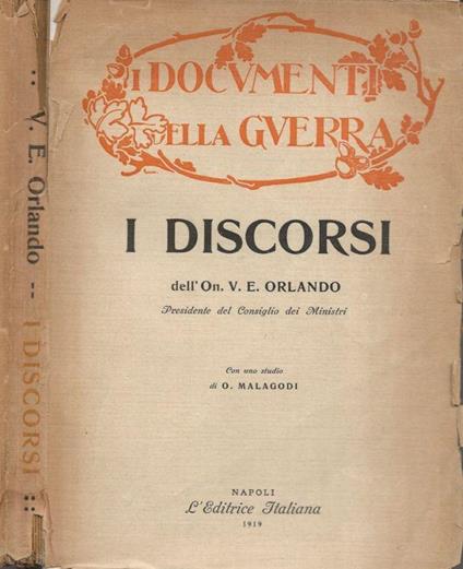 I discorsi - Vittorio Emanuele Orlando - copertina