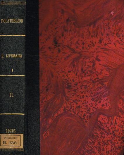 Polybiblion. Revue bibliographique universelle. Partie litteraire. Deuxieme serie, tome quarante-deuxieme. 1895 - copertina