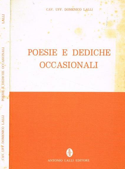 Poesie e dediche occasionali - copertina