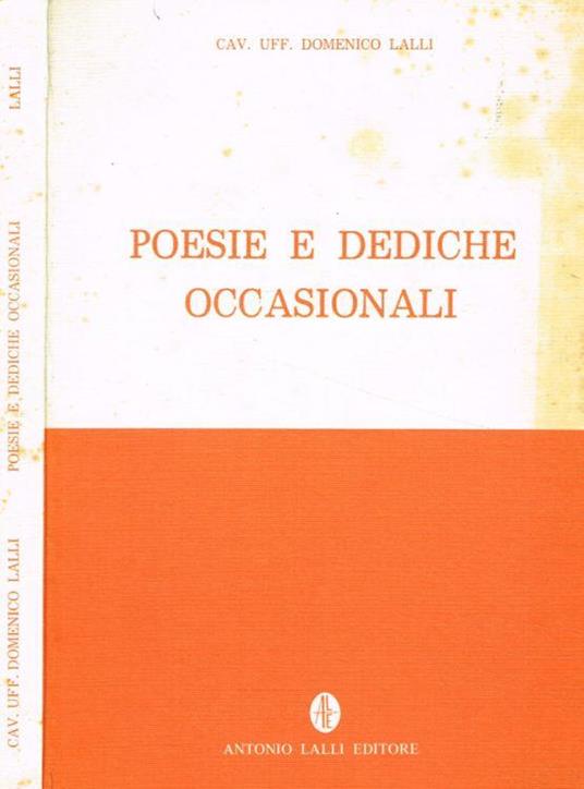 Poesie e dediche occasionali - copertina