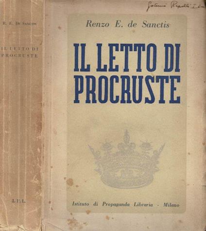 Il letto di procruste - Renzo E. Sanctis - copertina