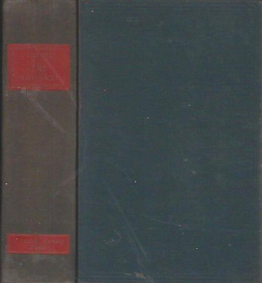 Tre romanzi - copertina