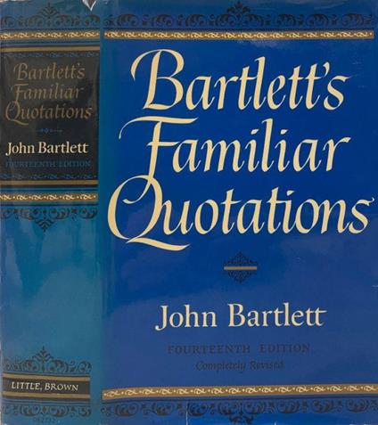 Familiar Quotations - John Bartlett - copertina