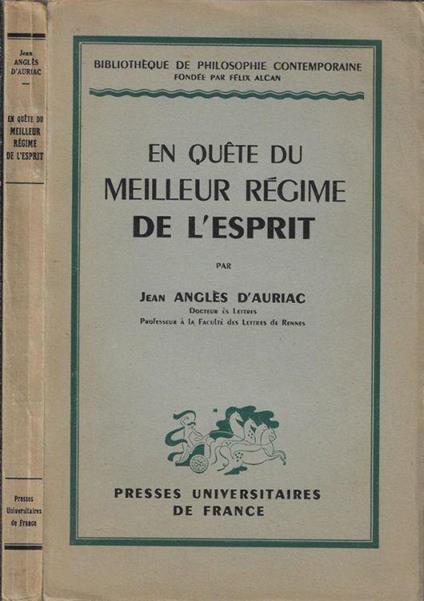En quete du meilleur régime de l'esprit - copertina