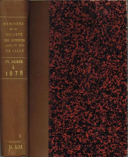 Mémoires de la Société des Sciences de l'Agriculture et des Arts de Lille - copertina
