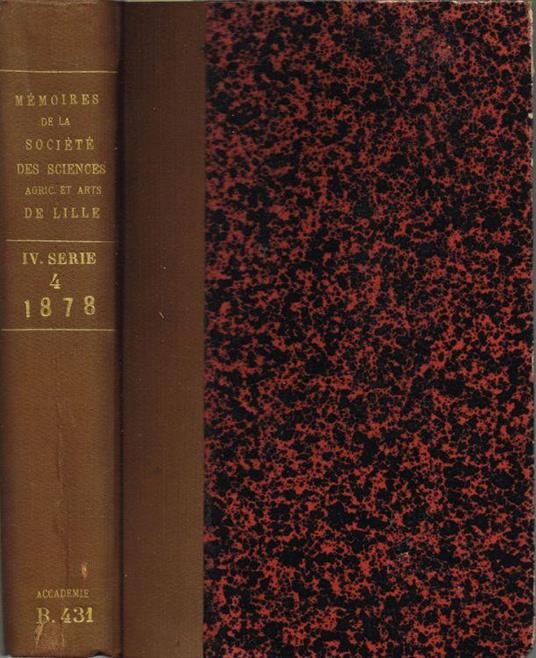 Mémoires de la Société des Sciences de l'Agriculture et des Arts de Lille - copertina