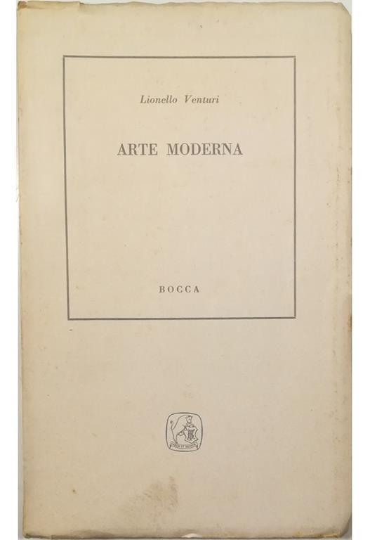 Arte Moderna - Lionello Venturi - copertina