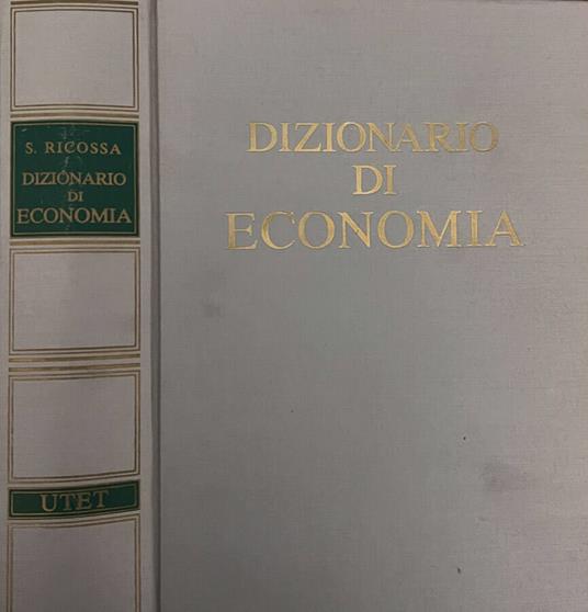 Dizionario di economia - Sergio Ricossa - copertina