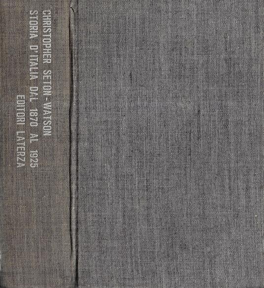 Storia d'Italia - Christopher Seton-Watson - copertina