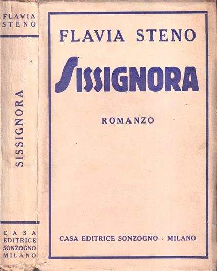 Sissignora - Flavia Steno - copertina