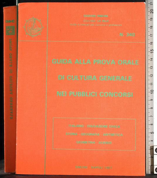 Guida prova orale cultura generale nei pubblici concorsi - copertina