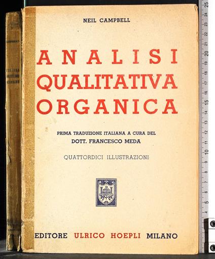 Analisi qualitativa organica - Neil A. Campbell - copertina