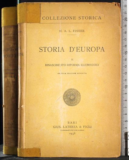 Storia d'Europa. Vol II. Rinascimento-riforma-illuminismo - Fisher - copertina