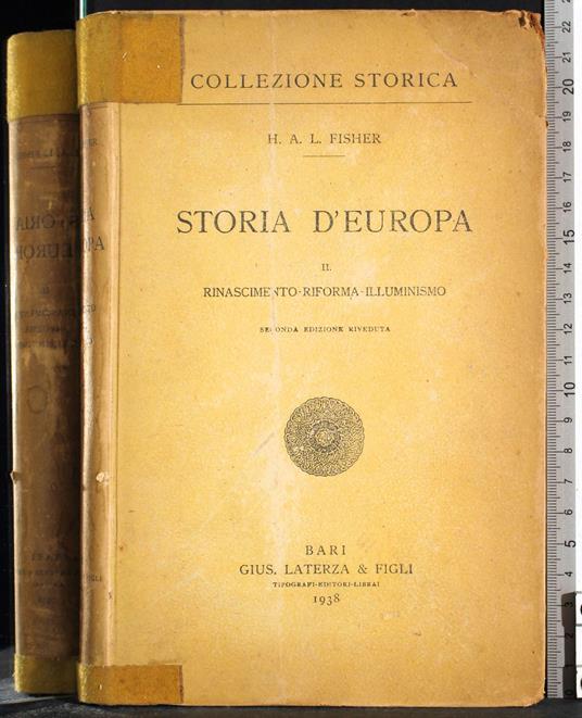 Storia d'Europa. Vol II. Rinascimento-riforma-illuminismo - Fisher - copertina