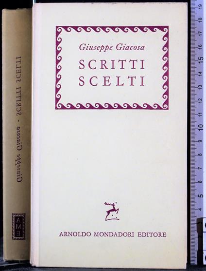 Scritti scelti - Giuseppe Giacosa - copertina