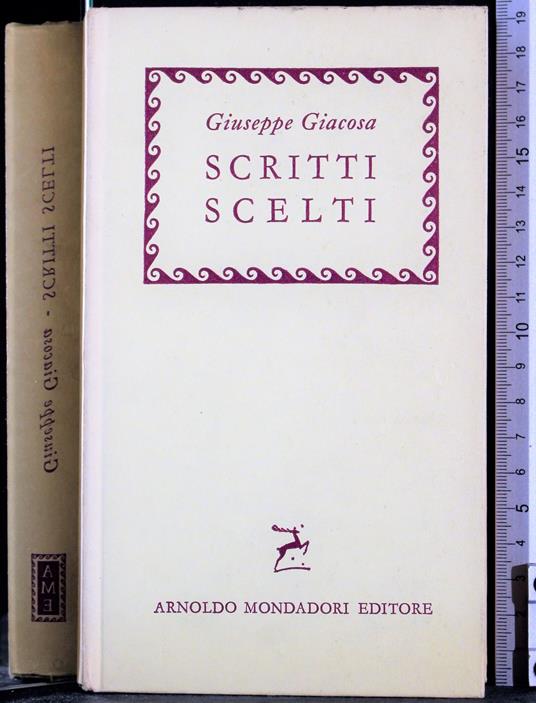 Scritti scelti - Giuseppe Giacosa - copertina