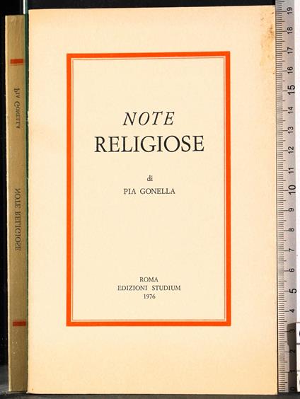 Note religiose - copertina