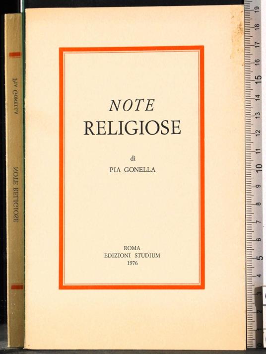 Note religiose - copertina
