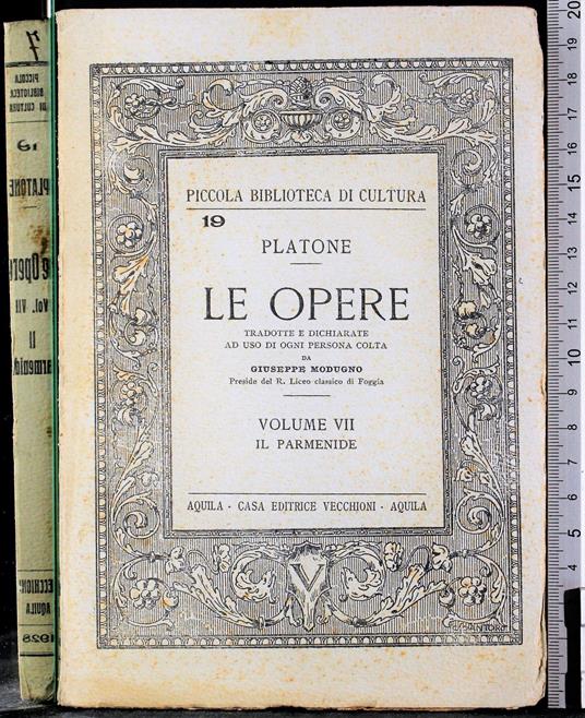 Platone. Le opere. Vol VII il parmenide - Giuseppe Di Modugno - copertina