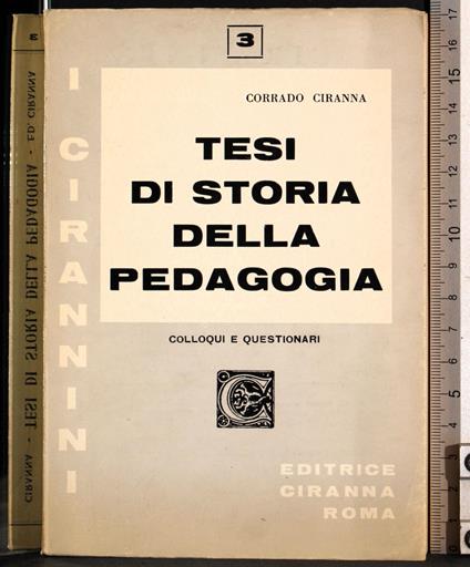 Tesi di storia della pedagogia. Colloqui e questionari - copertina