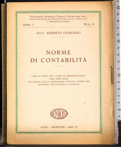 Norme di contabilità - copertina