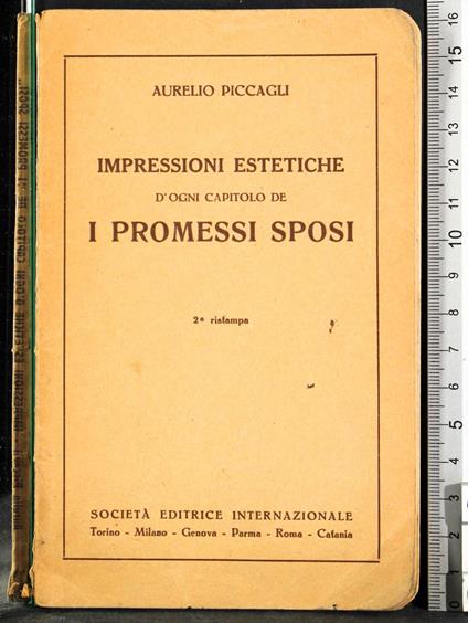 Impressioni estetiche de I Promessi Sposi - copertina