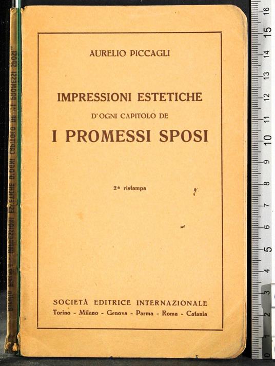 Impressioni estetiche de I Promessi Sposi - copertina