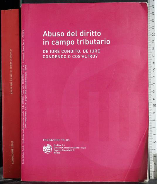 Abuso del diritto in campo tributario - copertina