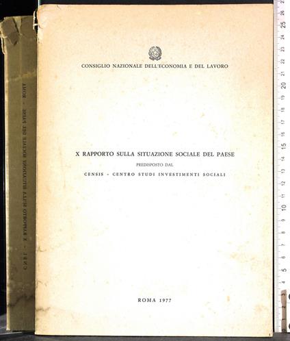 Per rapporto sulla situazione sociale del paese - copertina