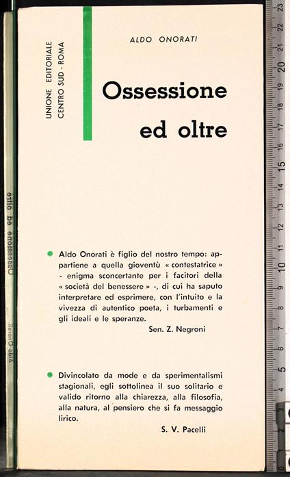 Ossessione ed oltre - Aldo Onorati - copertina