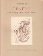 Teatro Otello Re Lear Macbet - Shakespeare - Utet -