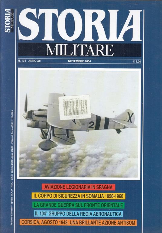 Rivista Storia Militare N.134 Somalia - Albertelli - 2004 - S - Yfs37 - copertina