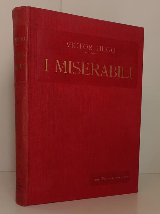 I Miserabili - Victor Hugo - Sonzogno - - Victor Hugo - copertina