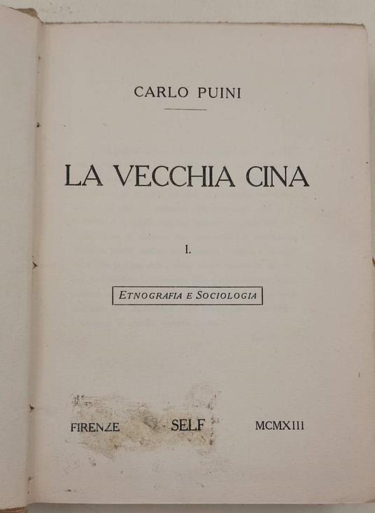 Vecchia Cina - Carlo Puini - copertina
