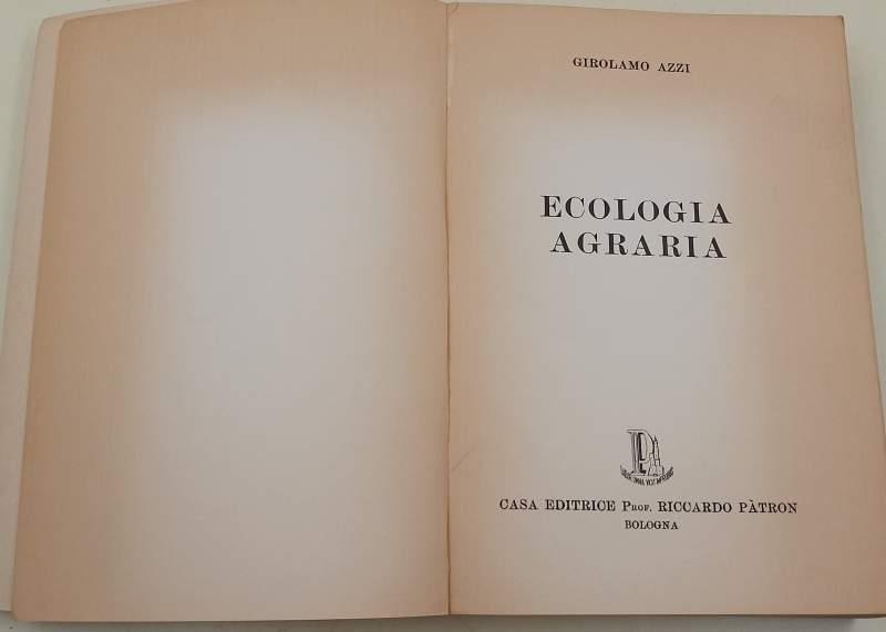 Ecologia Agraria