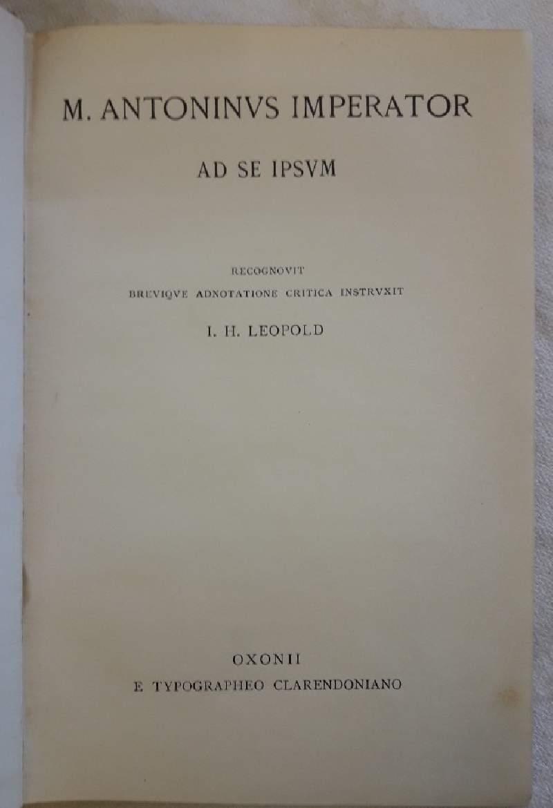 M.Antoninus Imperator Ad Se Ipsum