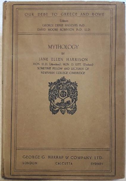 Mythology - Jane Ellen Harrison - copertina