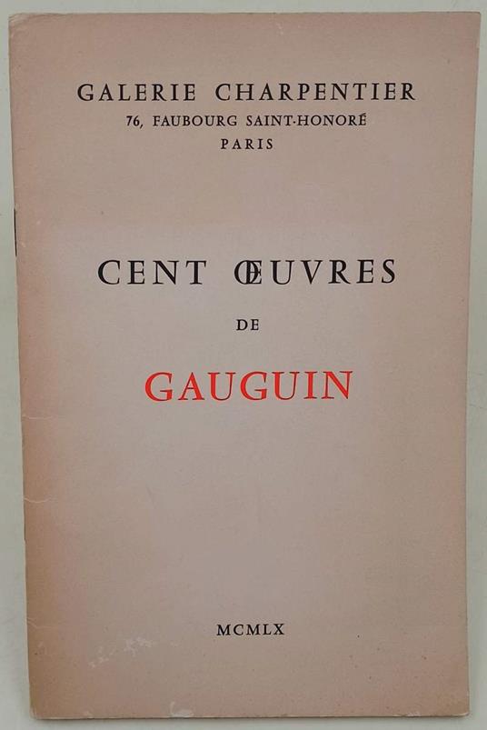 Cent Oeuvres De Gouguin - copertina