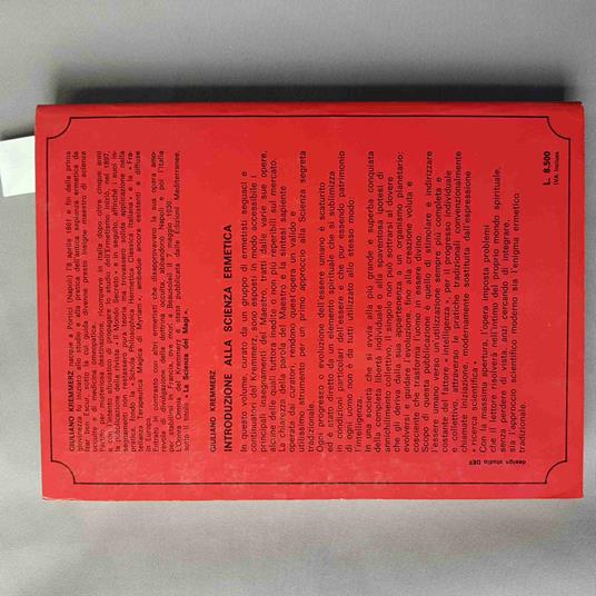 Introduzione Alla Scienza Ermetica Kremmerz - copertina