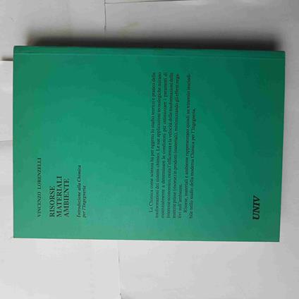 Risorse Materiali Ambiente Introduzione Alla Chimica Per Ingegneria Lorenzelli - Vincenzo Lorenzelli - copertina