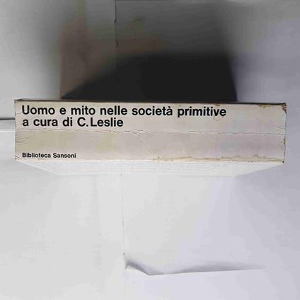 Uomo E Mito Nelle Società Primitive Charles Leslie Sansoni - Charles Leslie - copertina
