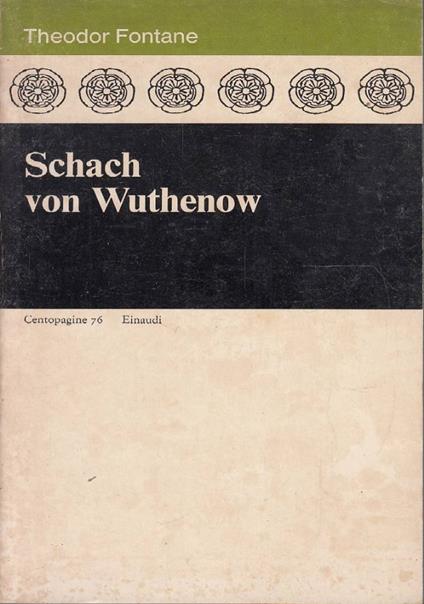 Schach von Wuthenow - Theodor Fontane - copertina