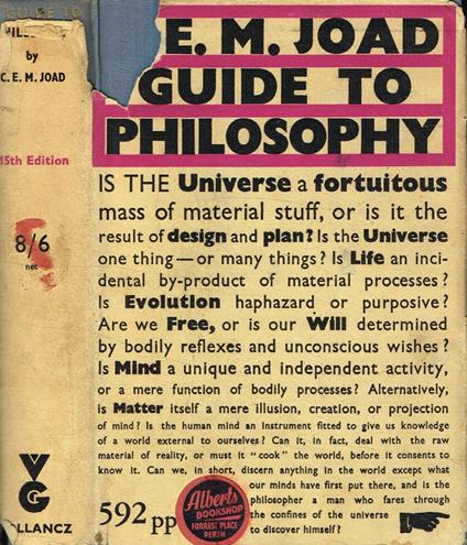 Guide to philosophy - Cyril Edwin Mitchinson Joad - copertina