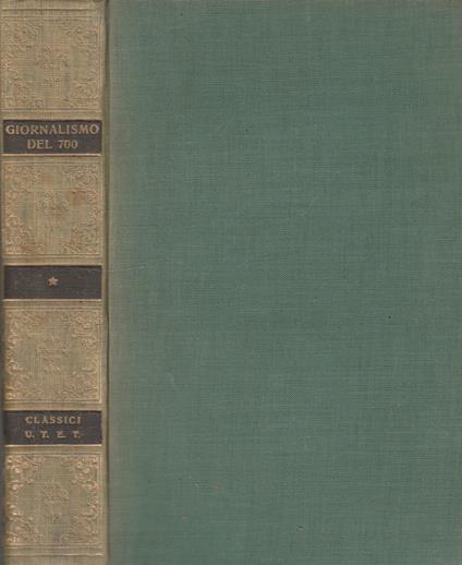 Giornalismo letterario del Settecento - Luigi Piccioni - copertina