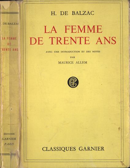 La femme de trente ans - Honoré de Balzac - copertina