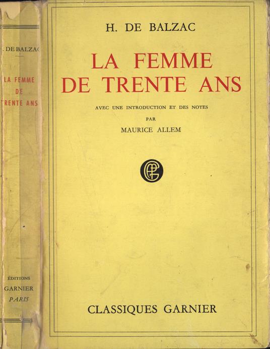 La femme de trente ans - Honoré de Balzac - copertina